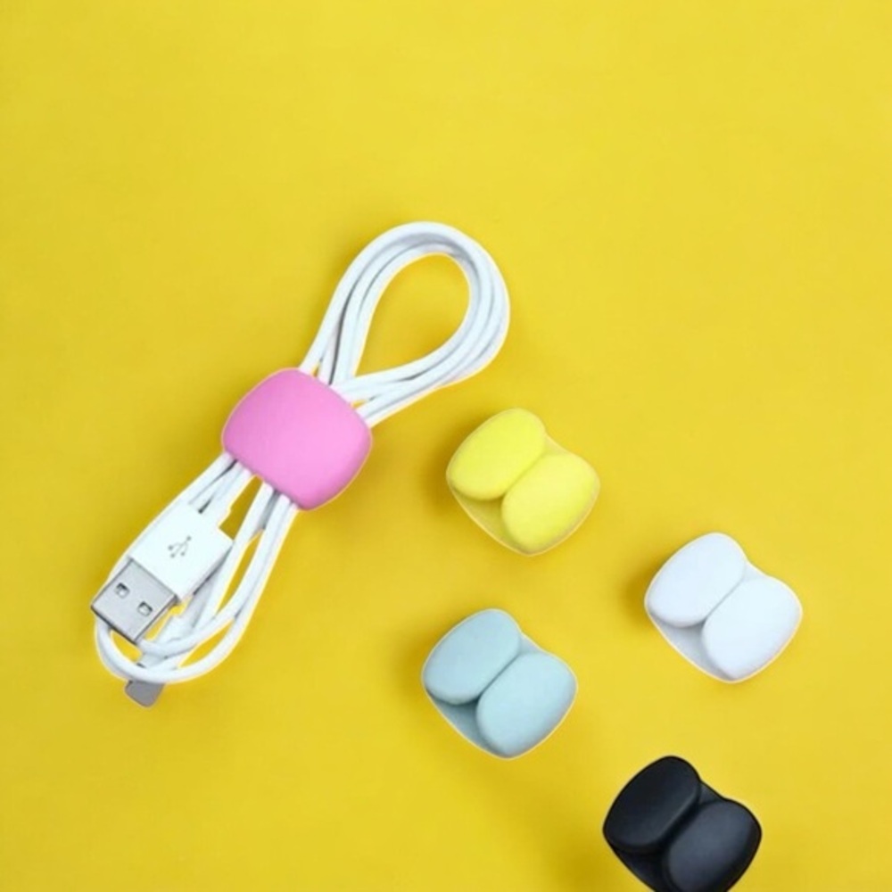 Multi-Color Silicone Charging Cable Holders Cord Organizer Clips for Phone Cable